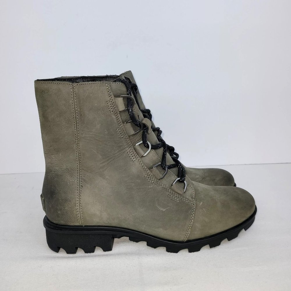 Sorel Phoenix Short Lace Green Waterproof Women's Boot US Size 10.5